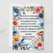 死が私たちの一部の骨格をゴシック結婚の サンキューカード (裏面)