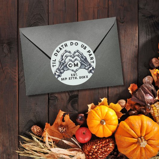 死が私たちの一部の骨格をゴシック結婚の ラウンドシール