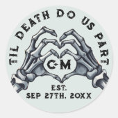 死が私たちの一部の骨格をゴシック結婚の ラウンドシール (正面)