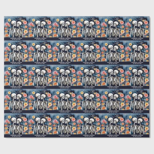 死が私たちの一部の骨格をゴシック結婚の ラッピングペーパー (フラット)