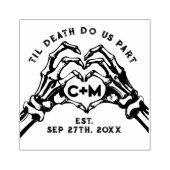 死が私たちの一部の骨格をゴシック結婚の ラバースタンプ (インプリント)