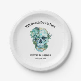 死が私たちの一部ゴシックハロウィン結婚の ペーパープレート