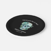 死が私たちの一部ゴシックハロウィン結婚の ペーパープレート (アングル)