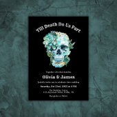 死が私たちの一部ゴシックハロウィン結婚の 招待状