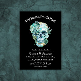 死が私たちの一部ゴシックハロウィン結婚の 招待状