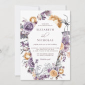 死が私たちを引き裂くまでハロウィン結婚式招待状 招待状 (正面)