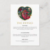 死が私たちを引き裂くまで ゴシックハート ハロウィン ウェディング エンクロージャーカード (正面)