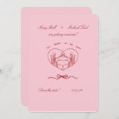 死が私たちパートミニマルな日付を保存する 招待状 (正面/裏面)