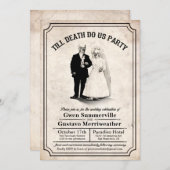 死が私達をパーティーのヴィンテージの結婚式招待状するまで 招待状 (正面/裏面)