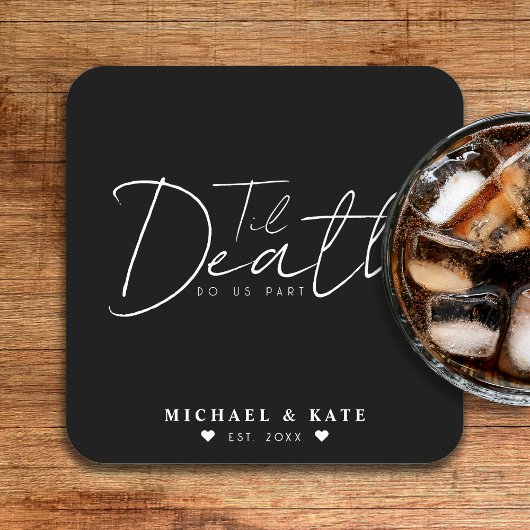 死が黒を分け結婚る スクエアペーパーコースター