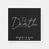 死が黒を分け結婚る スタンダードカクテルナプキン (正面)
