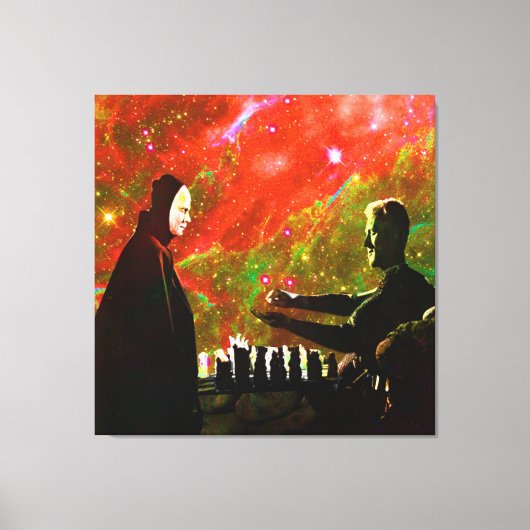 死とチェスをすること キャンバスプリント (正面)