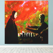 死とチェスをすること キャンバスプリント (インサイチュ (ウッドフロア))