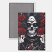 死とバラ マグネット (正面/裏面)