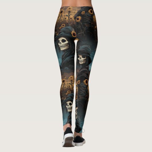 死とヒマワリ レギンス (裏面)