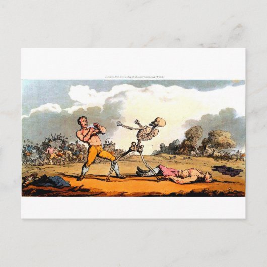 死とボクサー葉書 ポストカード (正面)