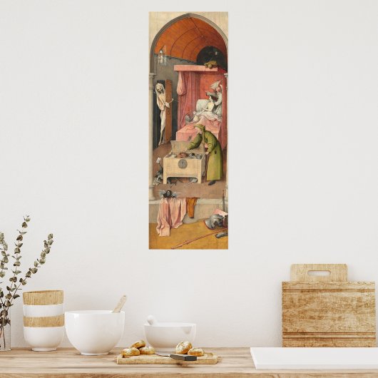 死とミザー – ヒエロニムス・ボッシュファインアートポスター ポスター (キッチン)