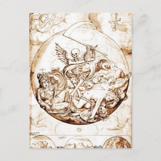 死と世界はがき ポストカード (正面)