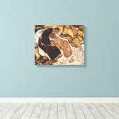 死と乙女Egon Schiele キャンバスプリント (インサイチュ (ウッドフロア))