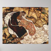 死と乙女Egon Schiele ポスター (正面)