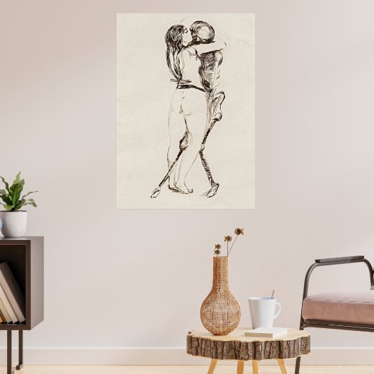 死と女性：ムンチの心に残る優雅さ ポスター (リビング3)