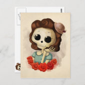 死と恋しく思バラ ポストカード (正面/裏面)