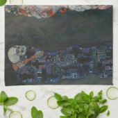 死と生命バイグスタフクリムトヴィンテージアールヌーボー キッチンタオル (折り畳み)