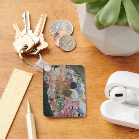 死と生命バイグスタフクリムトヴィンテージアールヌーボー キーホルダー (デスク)