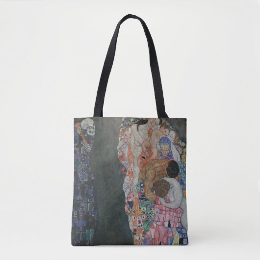 死と生命バイグスタフクリムトヴィンテージアールヌーボー トートバッグ (正面)