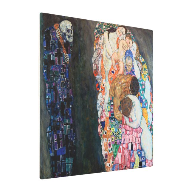 死と生命 | Gustavクリムト | メタルプリント (アングル)