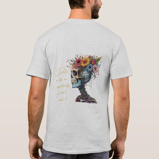 死と生 Tシャツ (裏面)