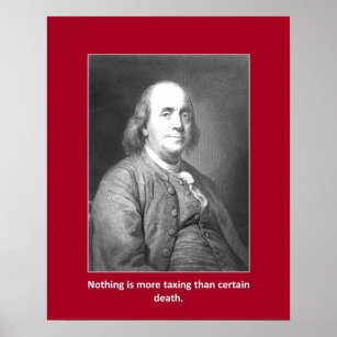 死と税のおもしろい引用文遊 ポスター