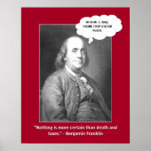 死と税のおもしろい引用文遊 ポスター (正面)