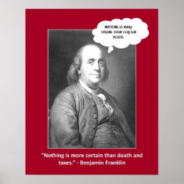 死と税のおもしろい引用文遊 ポスター