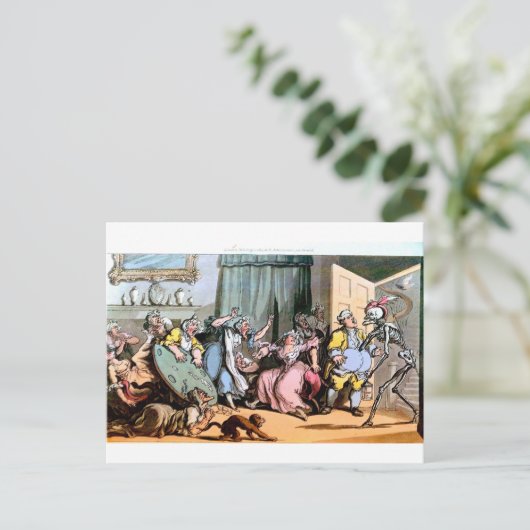 死と老婦人のはがき ポストカード (スタンド正面)