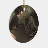 死と若い女性 セラミックオーナメント (右)