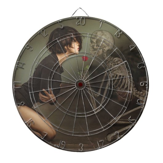 死と若い女性 ダーツボード (正面)