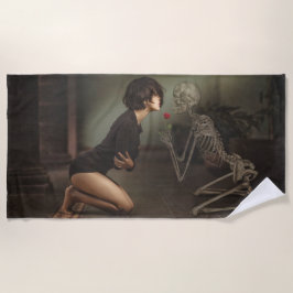 死と若い女性 ビーチタオル