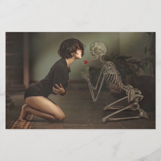 死と若い女性 便箋 (正面)