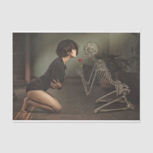 死と若い女性 薄葉紙 (正面)