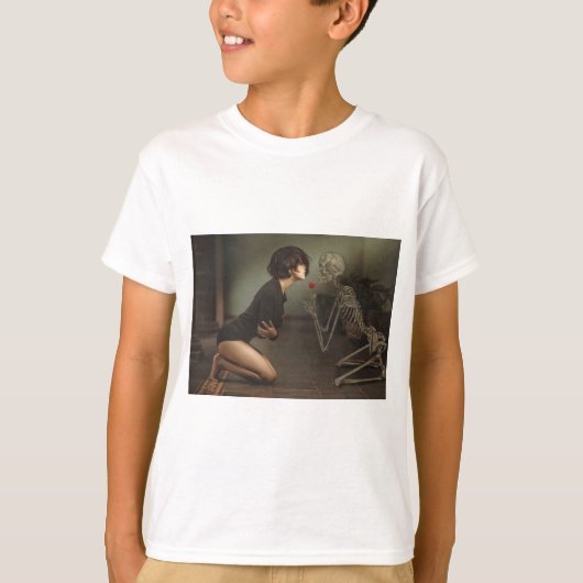死と若い女性 Tシャツ (正面)