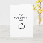 死ななかった カード (黄色い花)