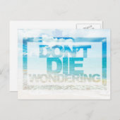 死なな疑問に思い |やる気を起こさせる引用文 ポストカード (正面/裏面)