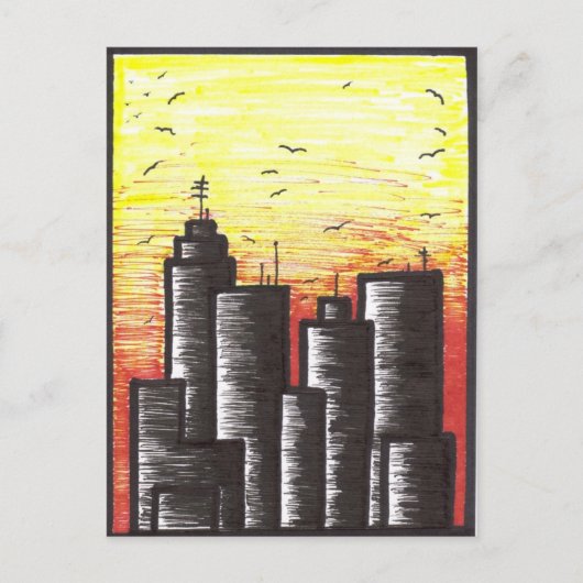 死にかけている都市はがきの最終日 ポストカード (正面)