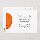 死にそう – スマイルを送る – はがきおもしろい ポストカード (正面/裏面)