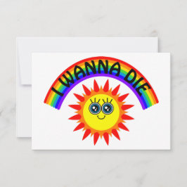 死にたい - レインボースマイル太陽 サンキューカード