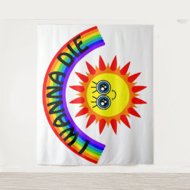 死にたい - レインボースマイル太陽 タペストリー