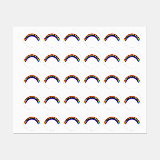 死にたい – レインボー ラベル (シート)