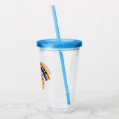 死にたい – 虹の笑顔の太陽 アクリルタンブラー (左)