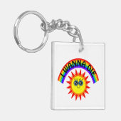 死にたい – 虹の笑顔の太陽 キーホルダー (正面左)